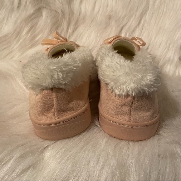 Jessica Simpson Slipper Girls‎ Size 2/3 Large Pink Slip On Fur Lining - Picture 5 of 10